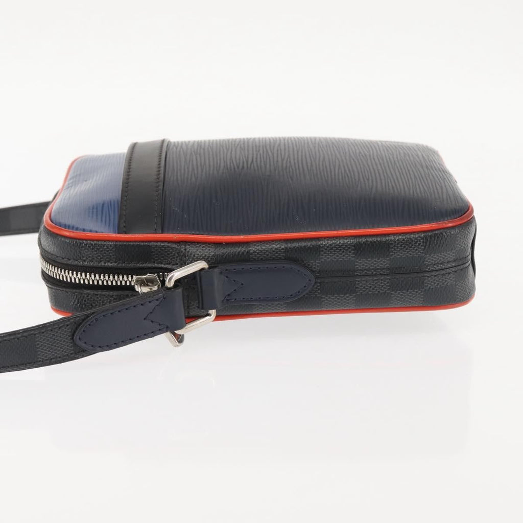 Louis Vuitton Danube Handbag Epi Leather Navy Leather Bag (Authentic  )