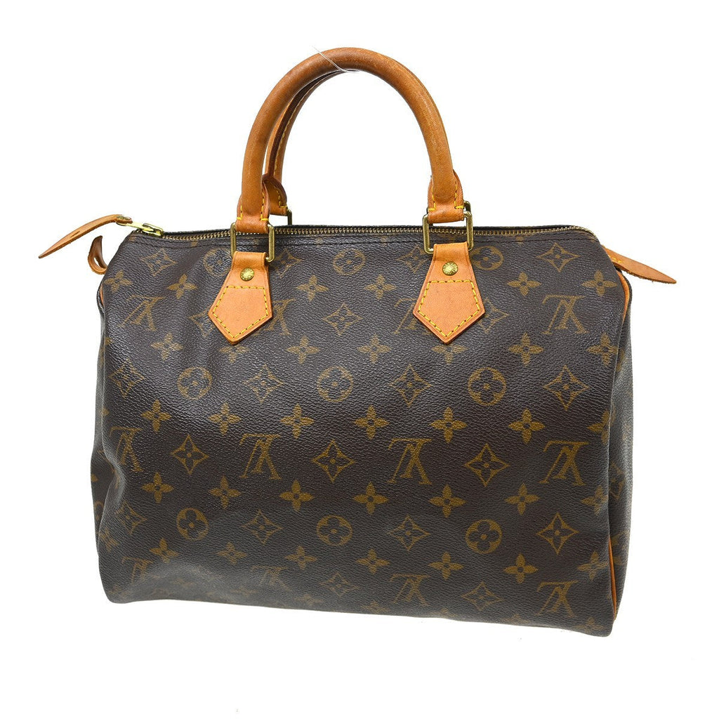 Louis Vuitton Speedy Handbag Monogram Canvas Brown Canvas Handbag ( )