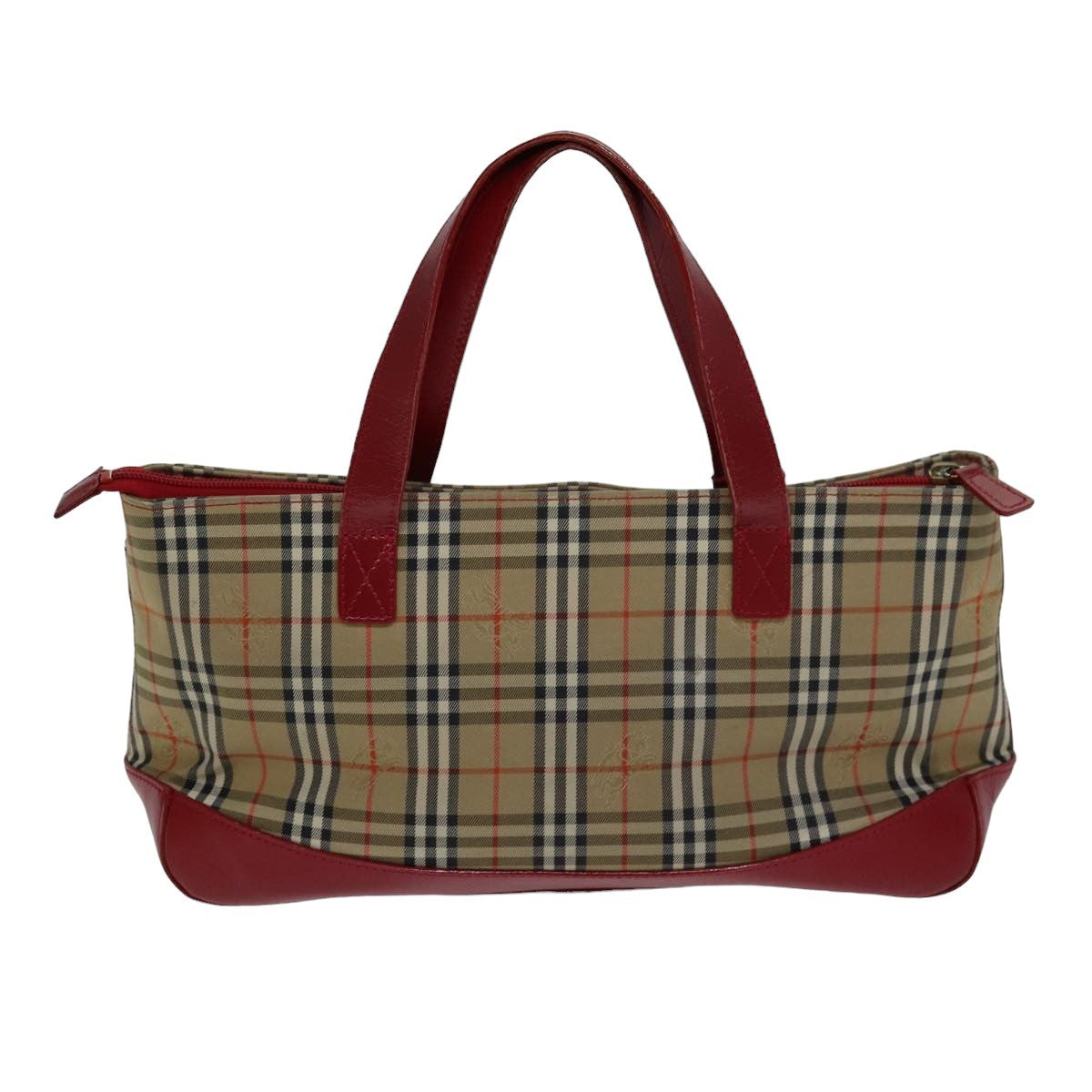 Burberry Nova Check Handbag Nova Check Canvas Beige Canvas Handbag (Authentic  )