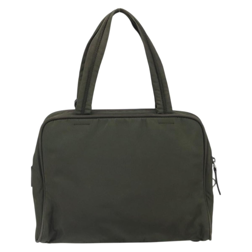 Prada Zip Around Tote Tessuto Khaki Nylon Handbag (Authentic  )