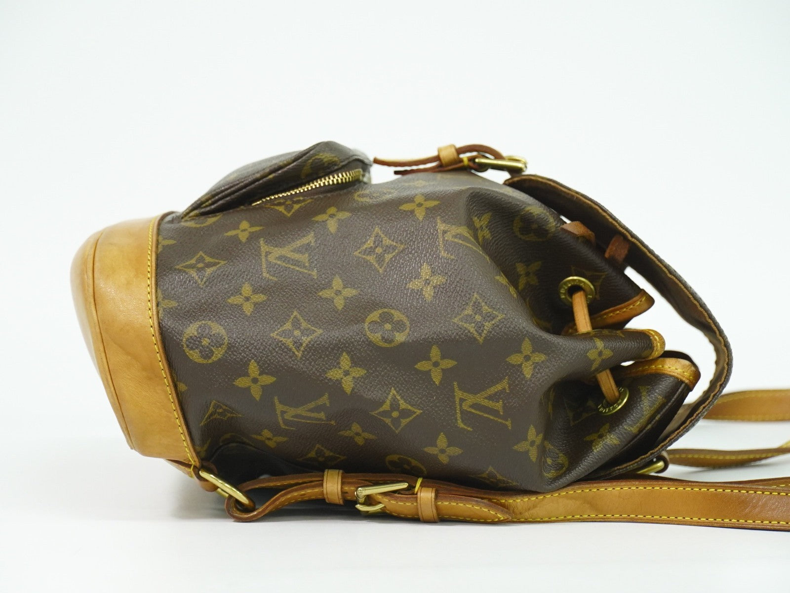 Louis Vuitton Vintage Montsouris Backpack Monogram Canvas Brown Canvas Backpack Bag (Authentic  )
