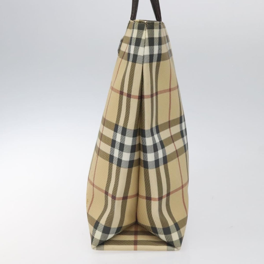Burberry Nova Check Handbag Nova Check Canvas Beige Canvas Handbag (Authentic  )