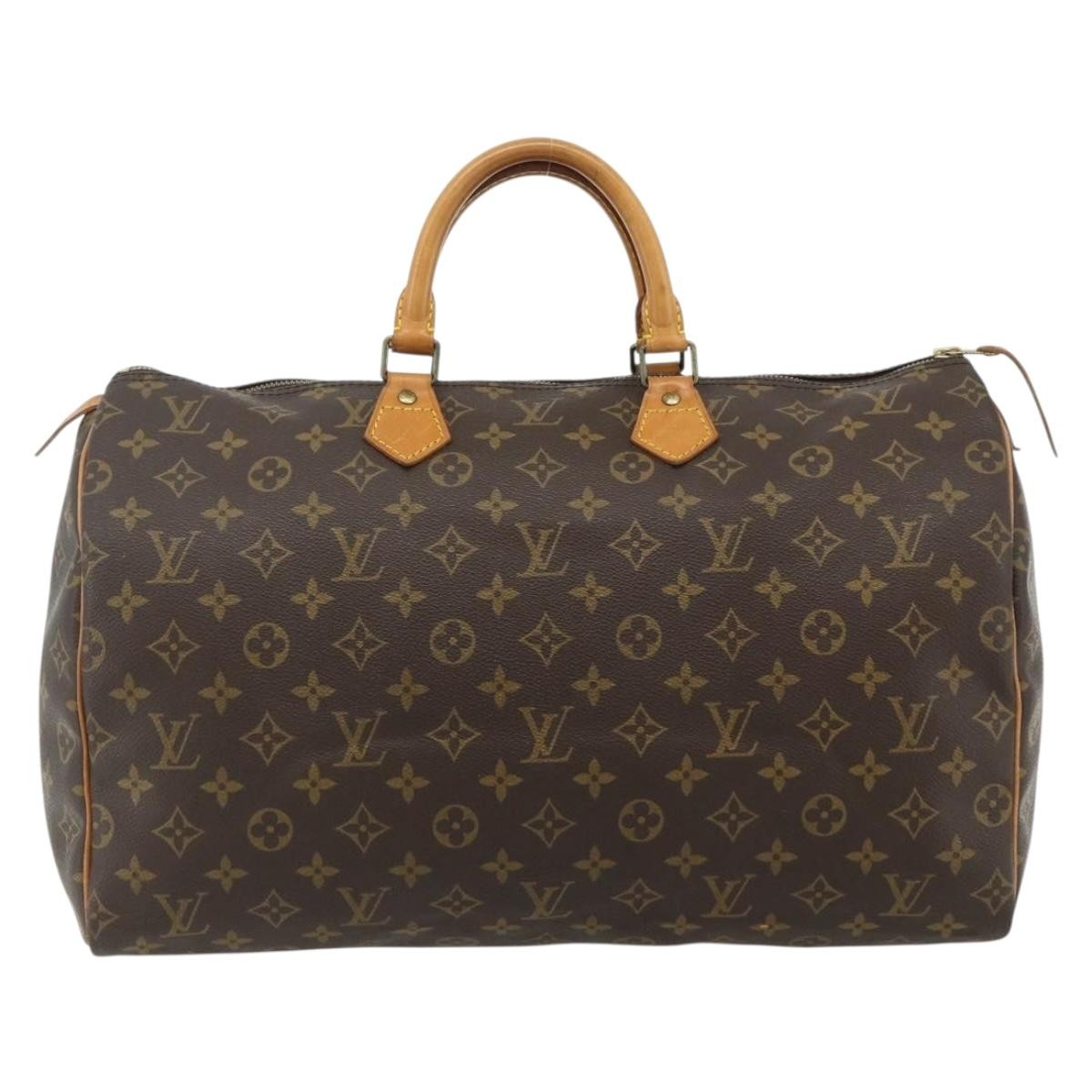 Louis Vuitton Speedy Handbag Monogram Canvas Brown Canvas Handbag ( )
