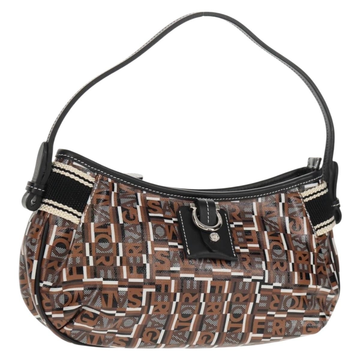Salvatore Ferragamo Gancini Handbag Leather Multicolour Leather Handbag (Authentic  )