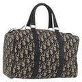 Christian Dior Vintage Trotter Boston Bag Canvas Navy Canvas Handbag ( )