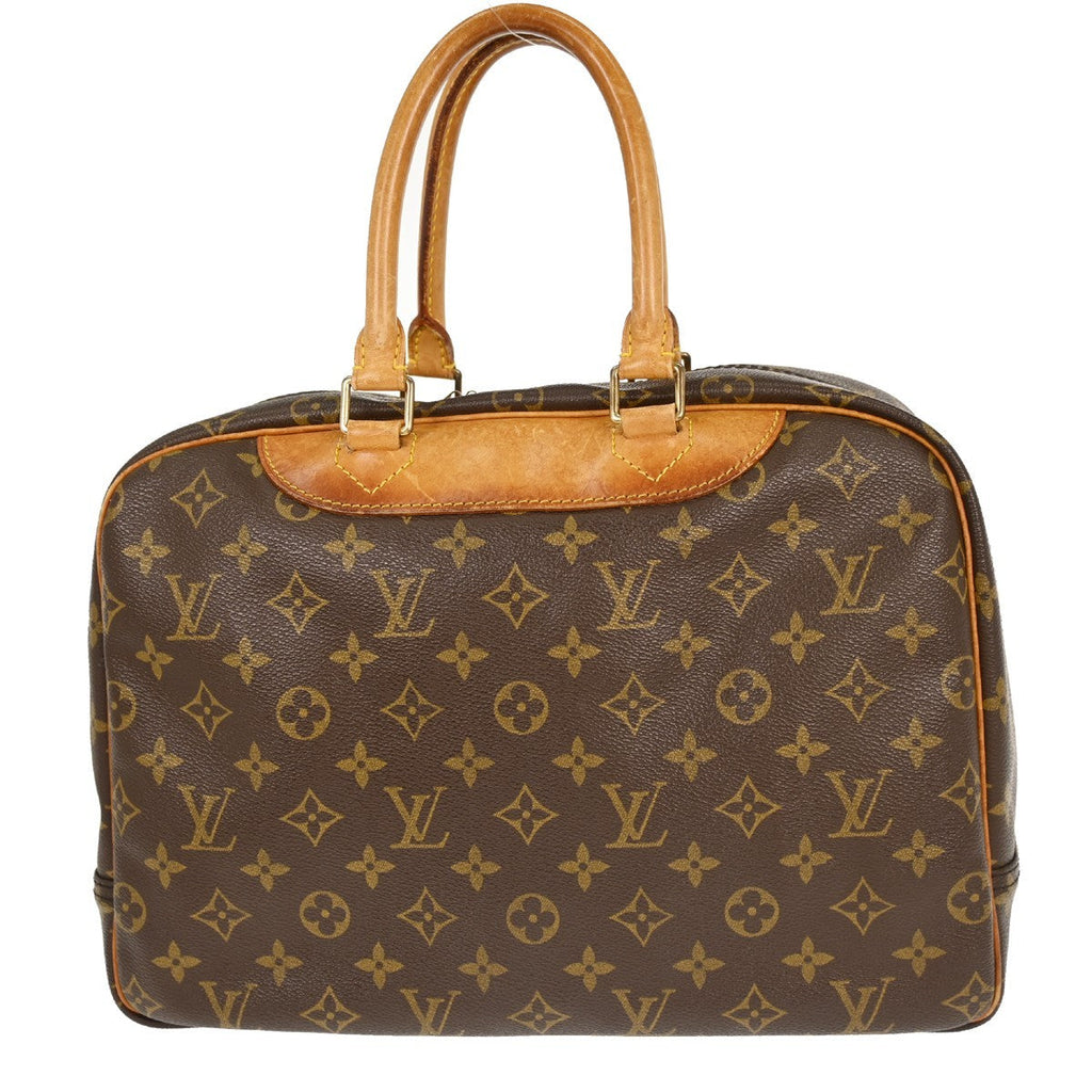 Louis Vuitton Deauville Handbag Monogram Canvas Brown Canvas Handbag (Authentic  )