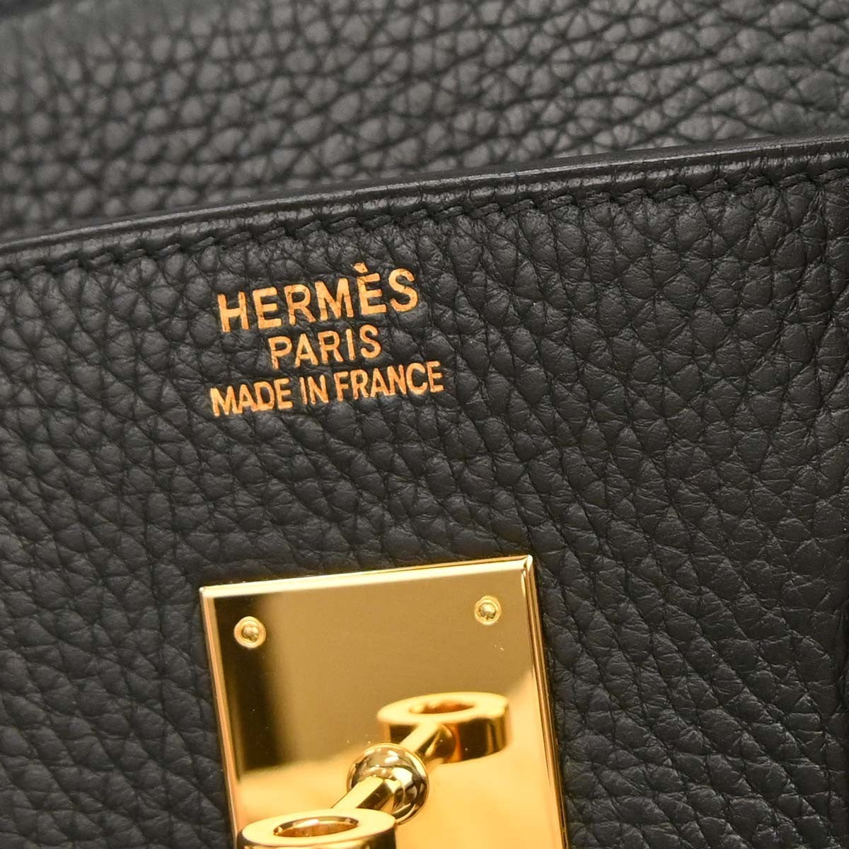 Hermes Birkin Handbag Taurillon Clemence Black Leather Handbag ( )