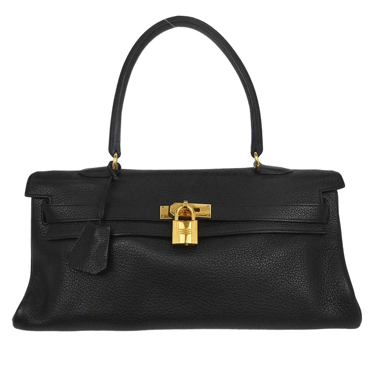 Hermes Shoulder Kelly Bag Togo Black Leather Handbag (Authentic  )