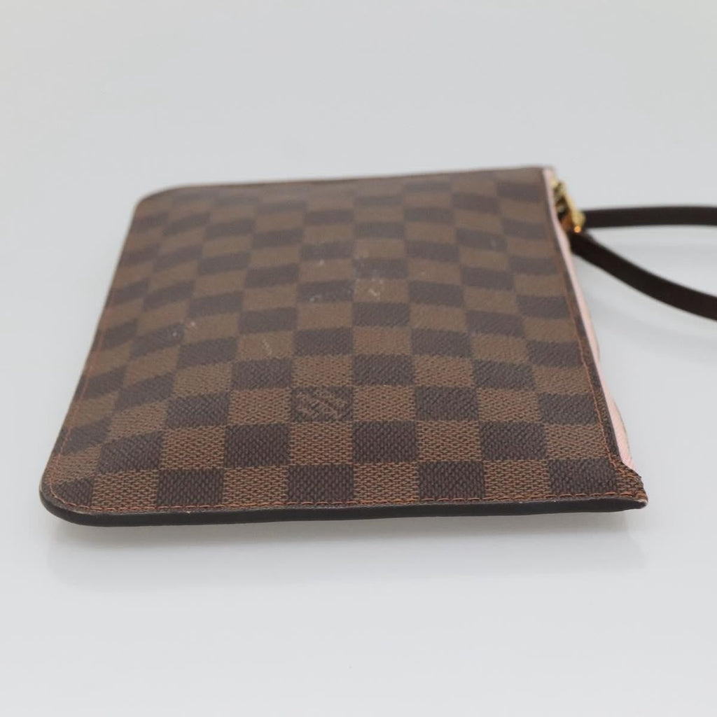 Louis Vuitton Neverfull Pochette Damier Brown Canvas Bag (Authentic  )