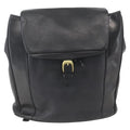 Bally Vintage Backpack Leather Black Leather Backpack Bag (Authentic  )