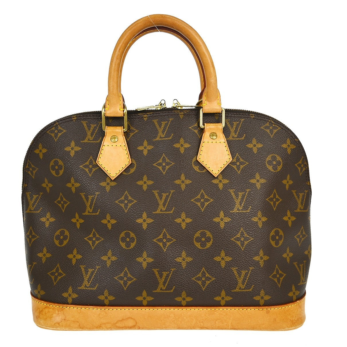 Louis Vuitton Alma Handbag Monogram Canvas Brown Canvas Handbag ( )