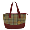 Burberry Nova Check Handbag Nova Check Canvas Beige Canvas Handbag (Authentic  )