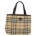 Burberry Nova Check Handbag Nova Check Canvas Beige Canvas Handbag (Authentic  )