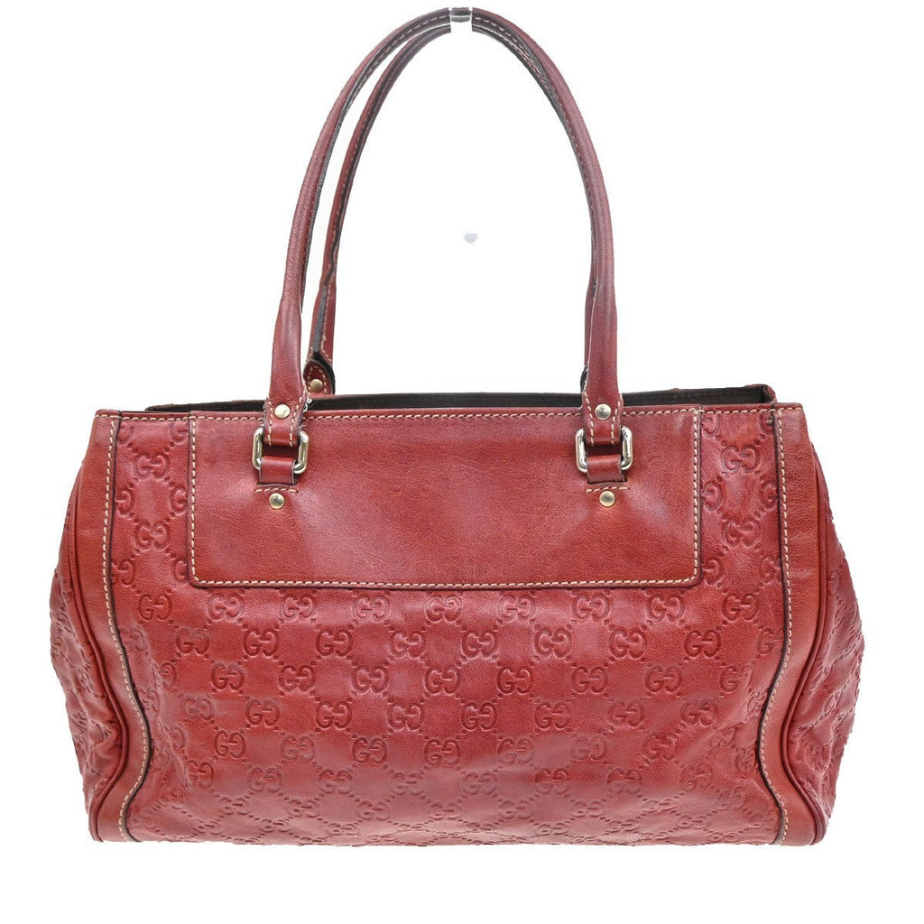 Gucci Vintage Handbag Leather Red Leather Handbag (Authentic  )