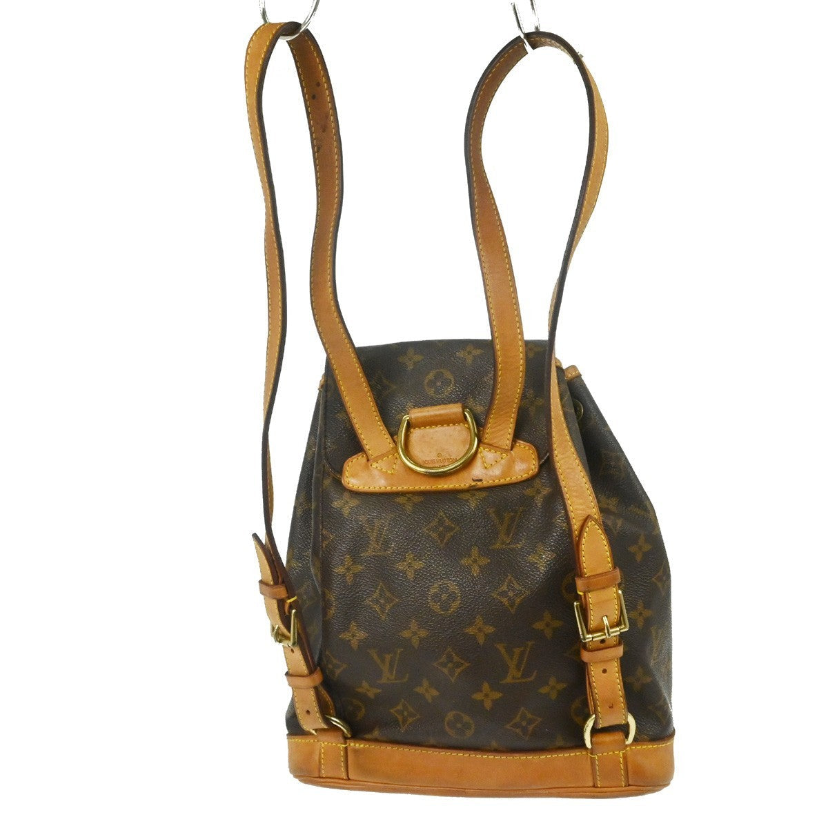 Louis Vuitton Vintage Montsouris Backpack Monogram Canvas Brown Canvas Backpack Bag ( )