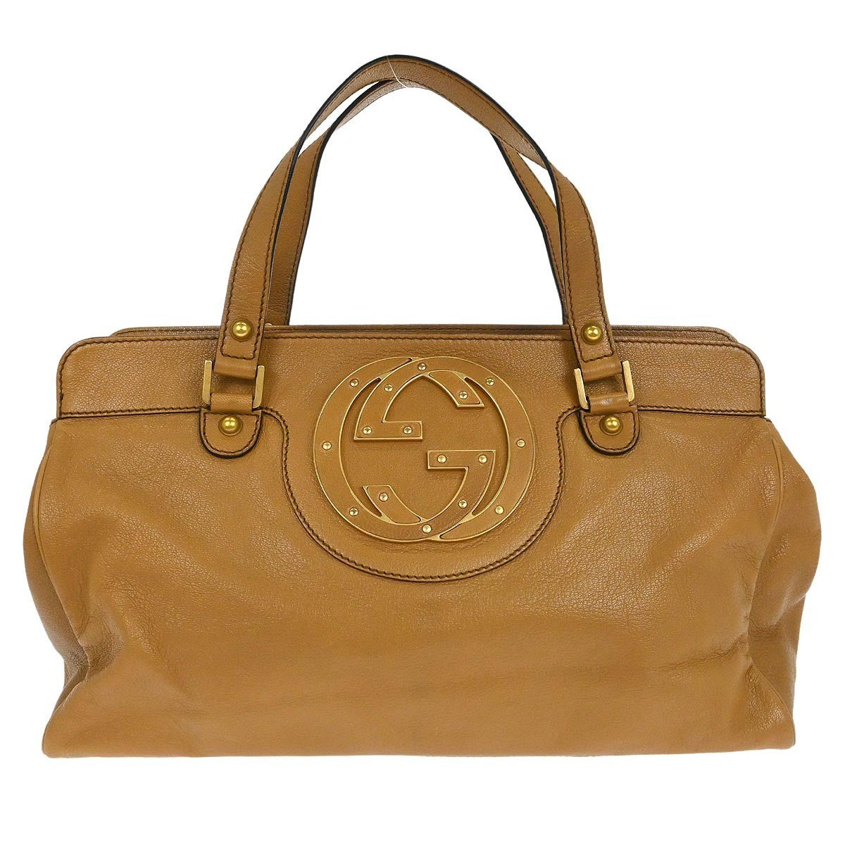 Gucci Blondie Satchel Leather Brown Leather Handbag (Authentic  )