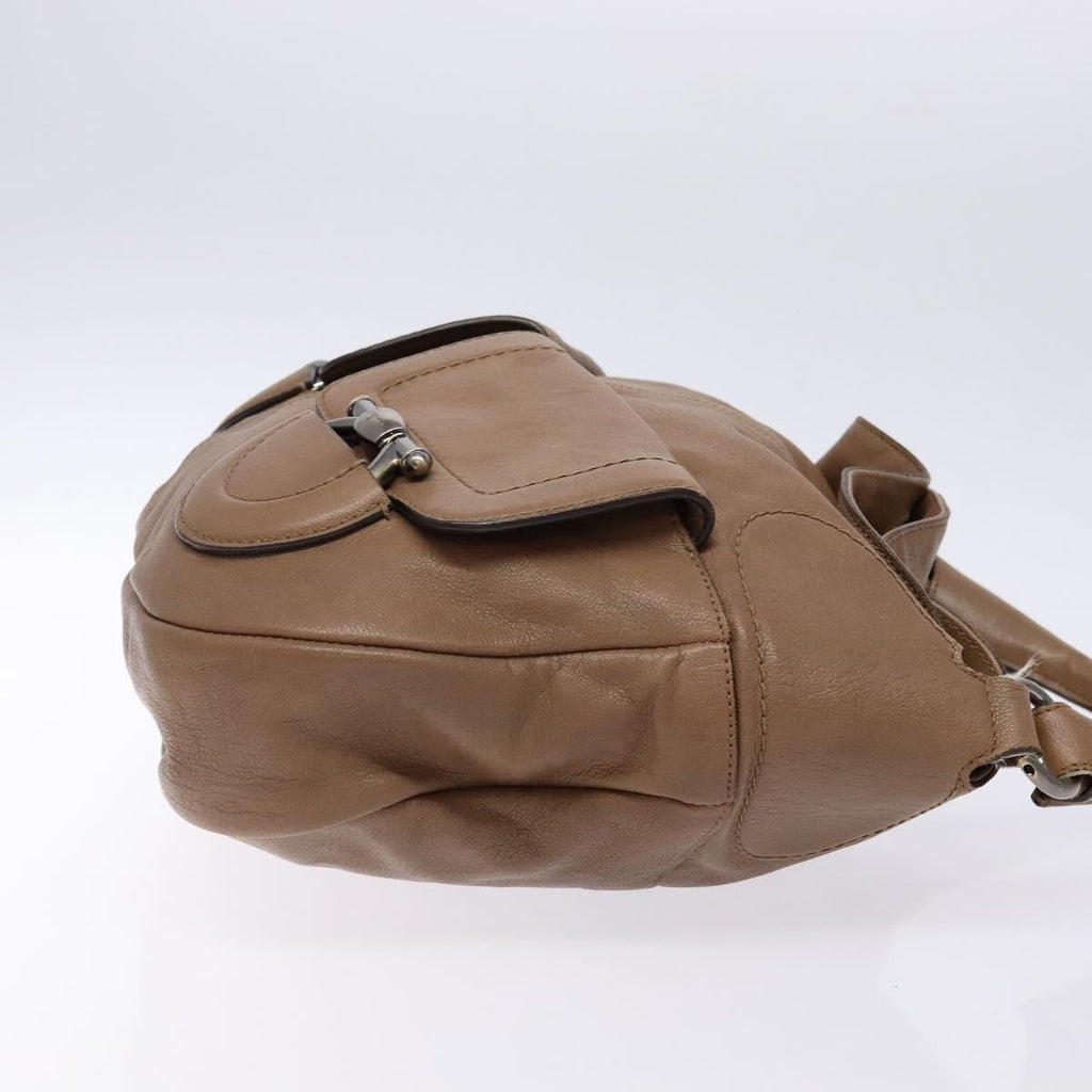 Salvatore Ferragamo Vintage Handbag Leather Brown Leather Handbag (Authentic  )