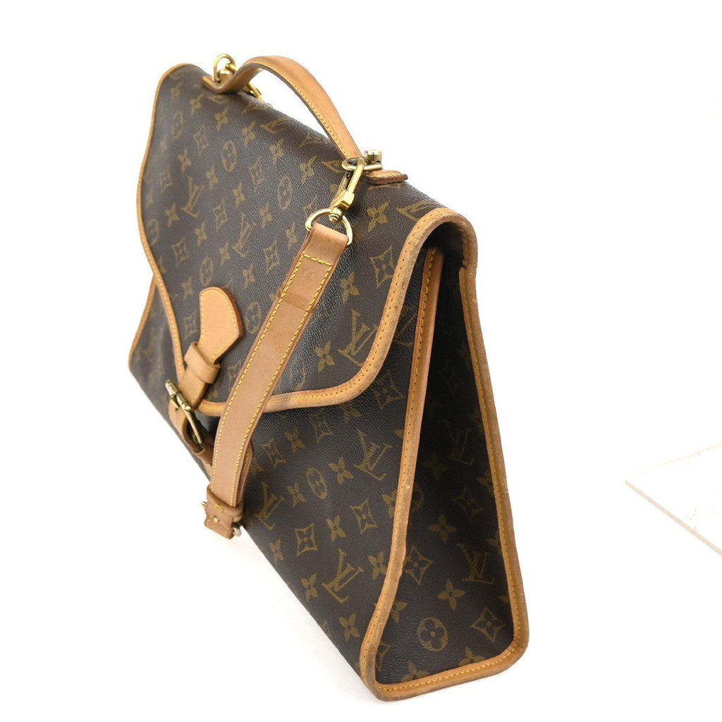 Louis Vuitton Beverly Briefcase Monogram Canvas Brown Canvas Briefcase Bag (Authentic  )