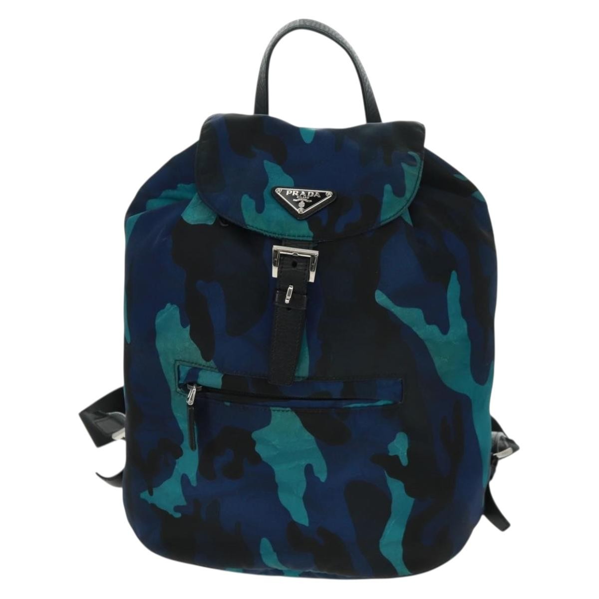 Prada Camouflage Backpack Tessuto Multicolour Nylon Backpack Bag (Authentic  )