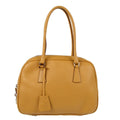 Prada Bowler Bag Saffiano Leather Beige Leather Handbag (Authentic  )