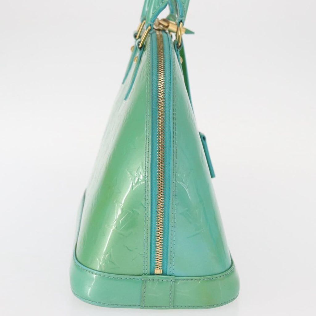 Louis Vuitton Alma Handbag Patent Leather Blue Patent_Leather Handbag (Authentic  )