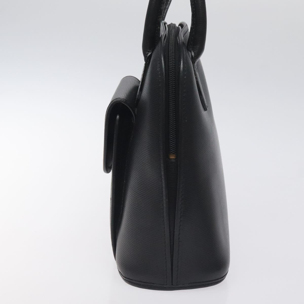 Celine Circle Logo Handbag Leather Black Leather Bag (Authentic  )