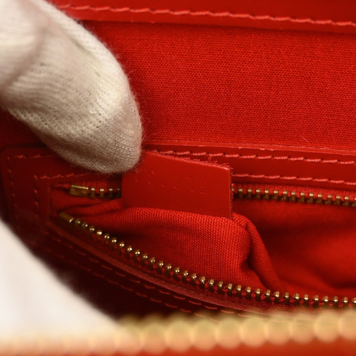 Louis Vuitton Figari Handbag Epi Leather Red Leather Handbag ( )