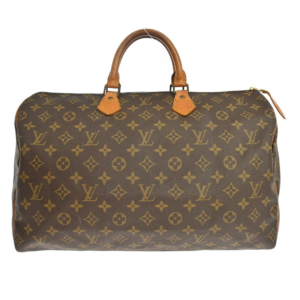 Louis Vuitton Speedy Handbag Monogram Canvas Brown Canvas Handbag ( )