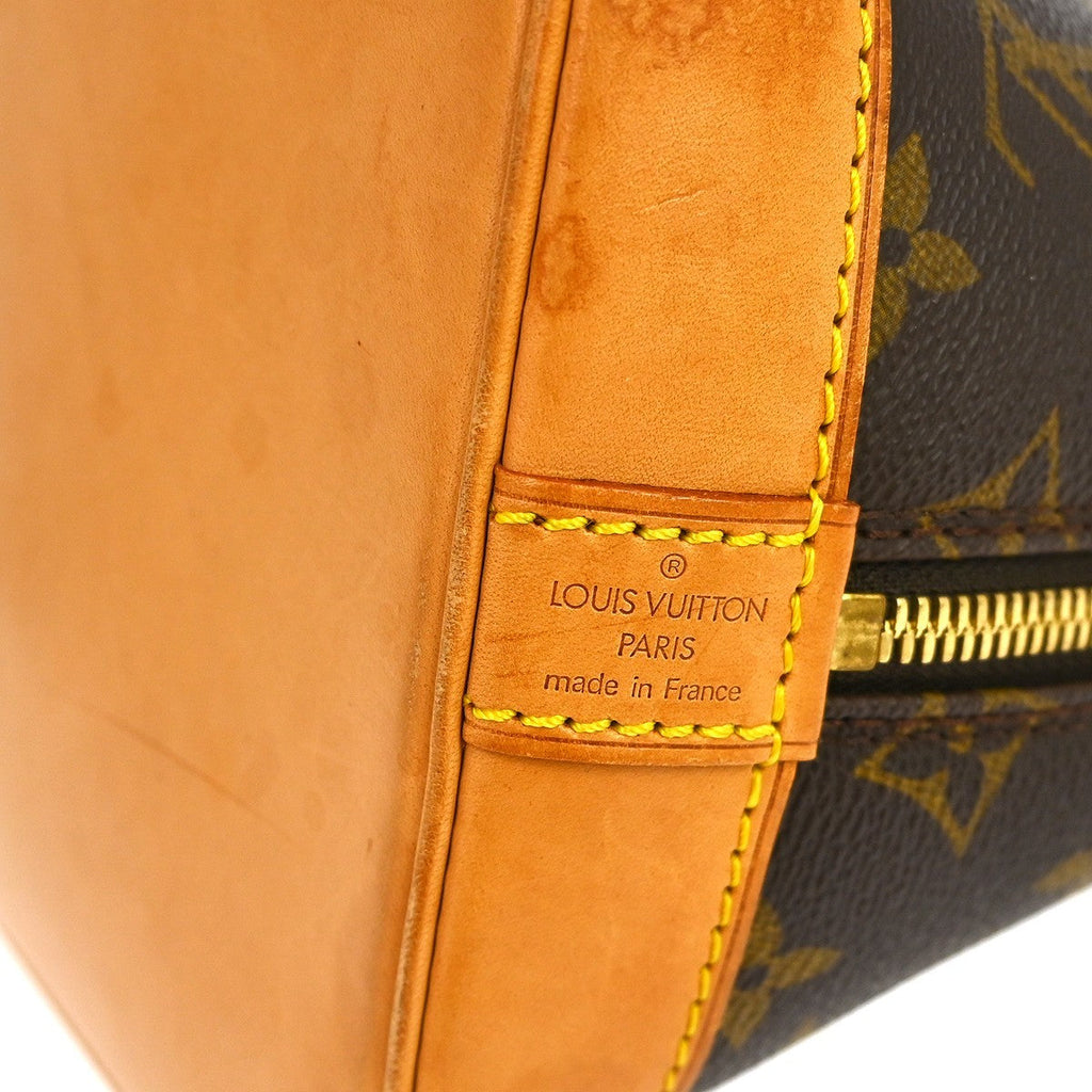 Louis Vuitton Vintage Alma Handbag Monogram Canvas Brown Canvas Handbag ( )