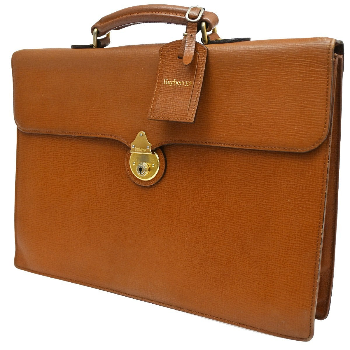 Burberry Dk88 Briefcase Bag Leather Brown Leather Briefcase Bag ( )