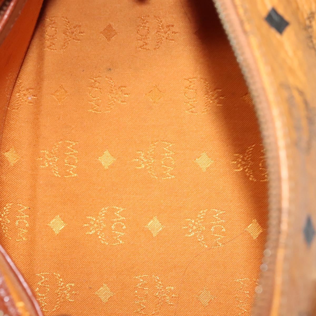 MCM Visetos Handbag Canvas And Leather Brown Canvas Bag (Authentic  )