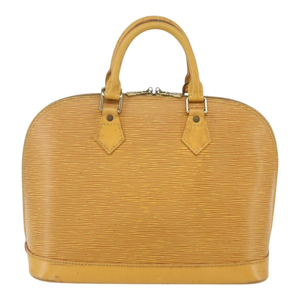 Louis Vuitton Alma Handbag Epi Leather Yellow Leather Handbag (Authentic  )