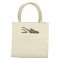 Salvatore Ferragamo Vintage Handbag Patent Leather White Patent_Leather Handbag (Authentic  )