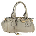 Chloe Paddington Lock Handbag Leather Beige Leather Handbag ( )