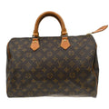 Louis Vuitton Speedy Handbag Monogram Canvas Brown Canvas Handbag ( )