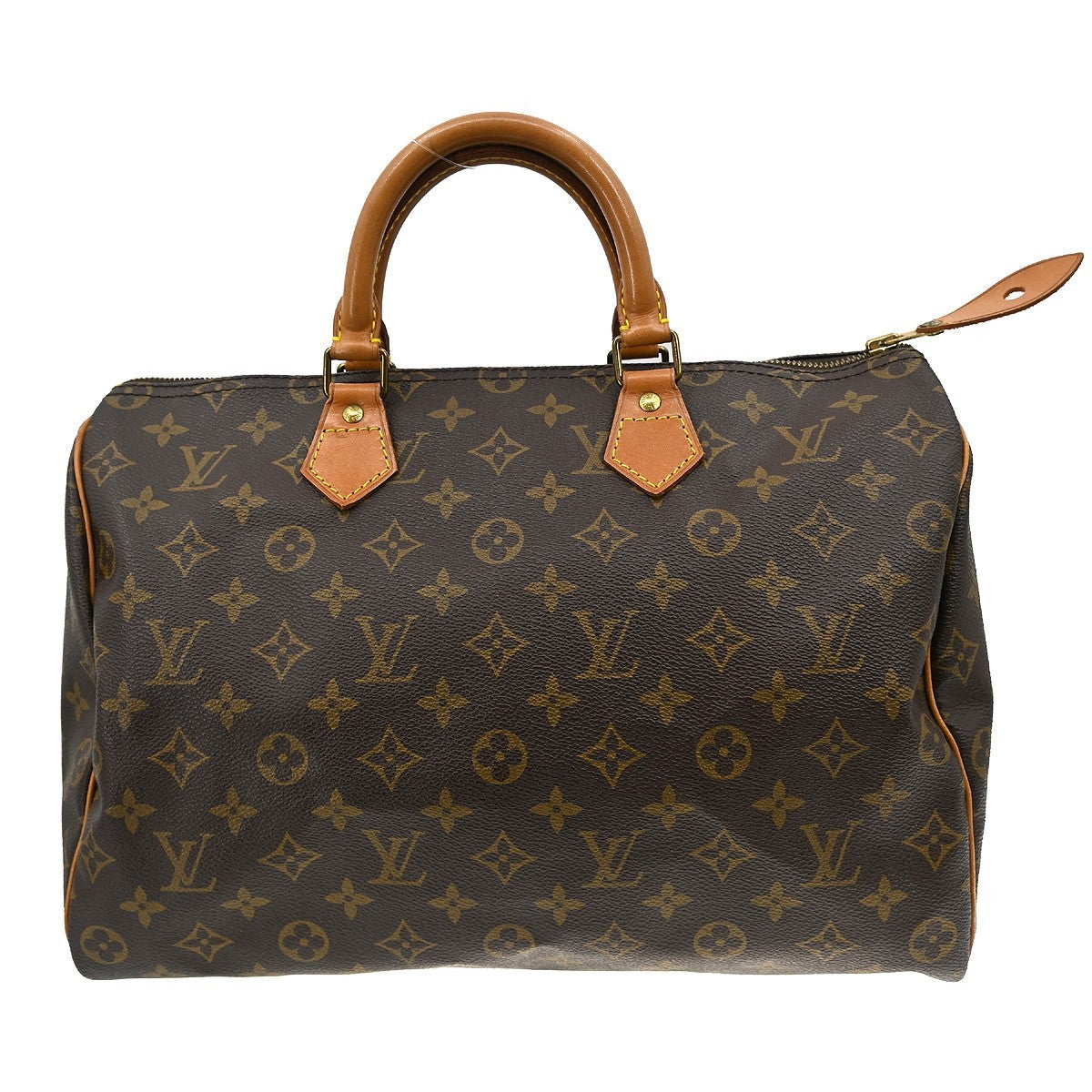 Louis Vuitton Speedy Handbag Monogram Canvas Brown Canvas Handbag ( )