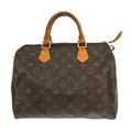 Louis Vuitton Speedy Handbag Monogram Canvas Brown Canvas Handbag ( )