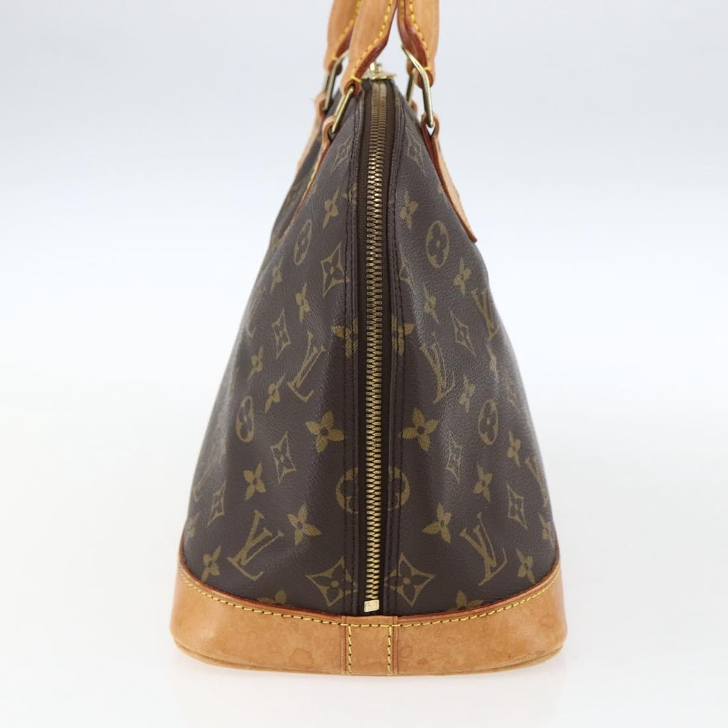 Louis Vuitton Alma Handbag Monogram Canvas Brown Canvas Handbag (Authentic  )