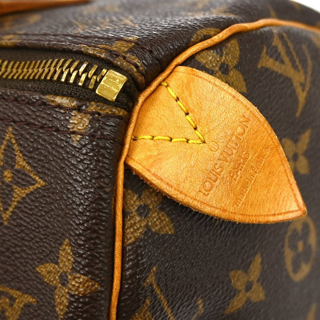 Louis Vuitton Speedy Handbag Monogram Canvas Brown Canvas Handbag ( )