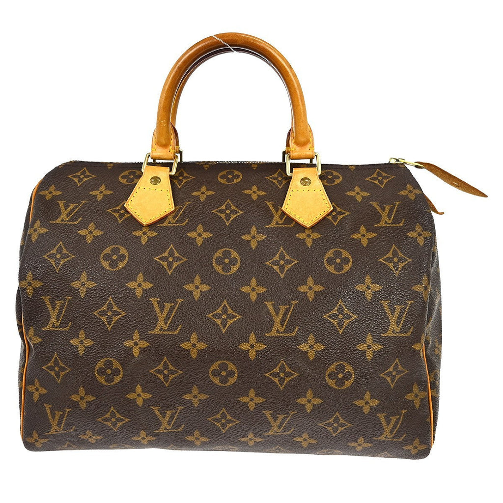 Louis Vuitton Speedy Handbag Monogram Canvas Brown Canvas Handbag ( )