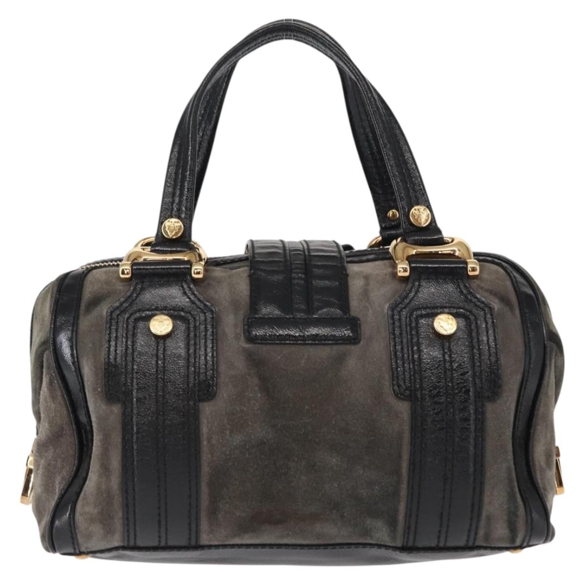 Gucci Aviatrix Satchel Suede Black Suede Handbag (Authentic  )