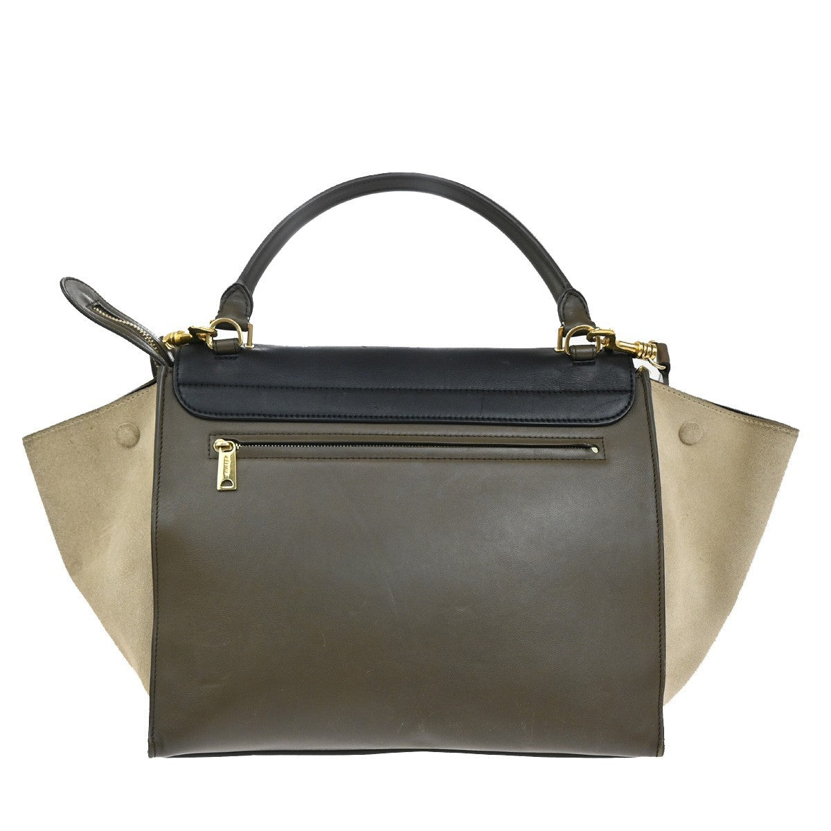 Celine Trapeze Bag Leather With Suede Multicolour Leather Handbag ( )