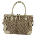 Gucci Sukey Top Handle Satchel Gg Coated Canvas Beige Canvas Handbag (Authentic  )