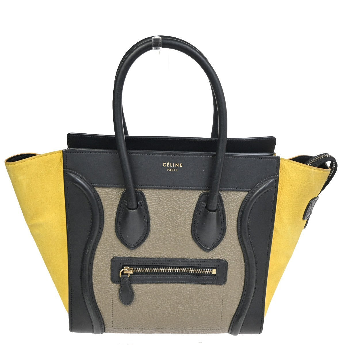 Celine Tricolor Luggage Bag Leather Multicolour Leather Handbag (Authentic  )