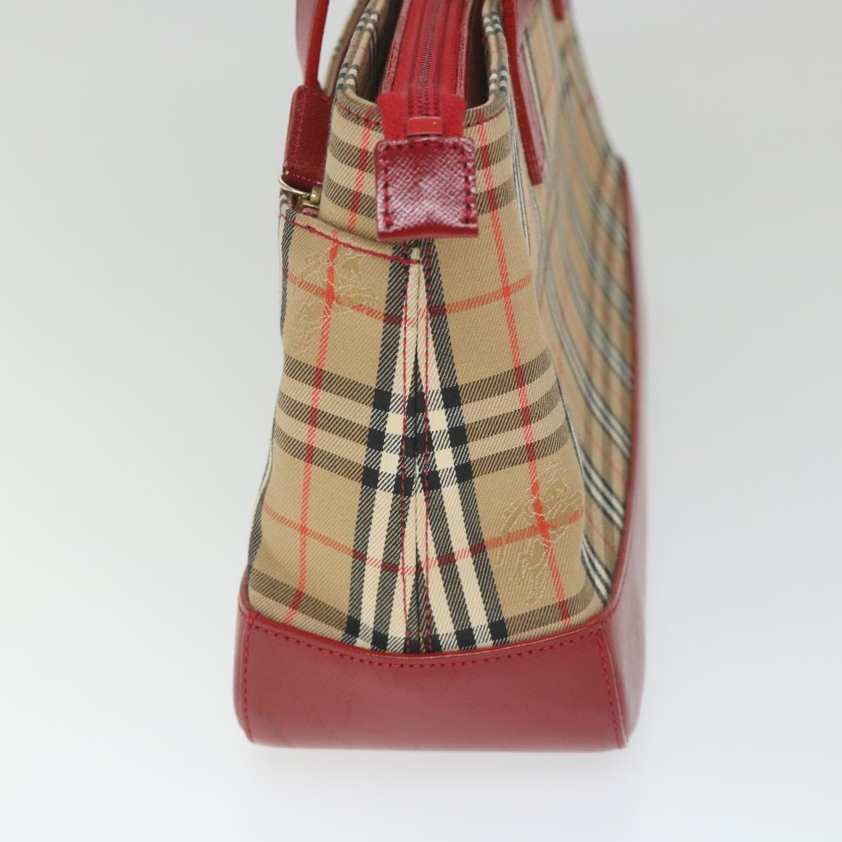 Burberry Nova Check Handbag Leather And Nylon Beige Nylon Handbag (Authentic  )