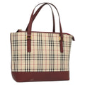 Burberry Nova Check Handbag Nova Check Canvas And Leather Beige Canvas Handbag (Authentic  )
