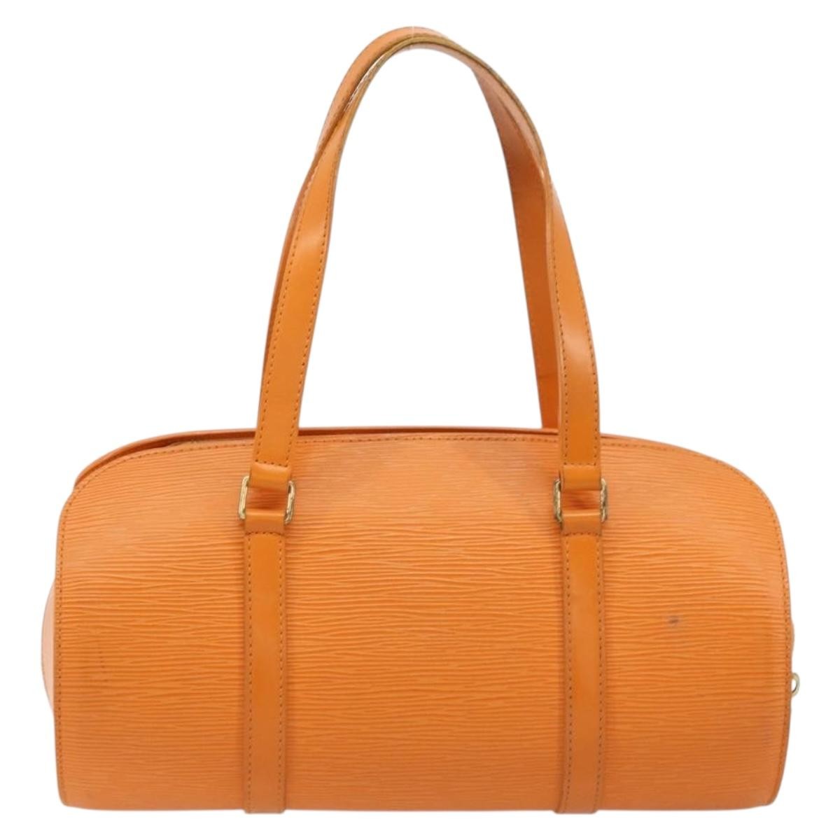 Louis Vuitton Soufflot Handbag Epi Leather Orange Leather Handbag ( )