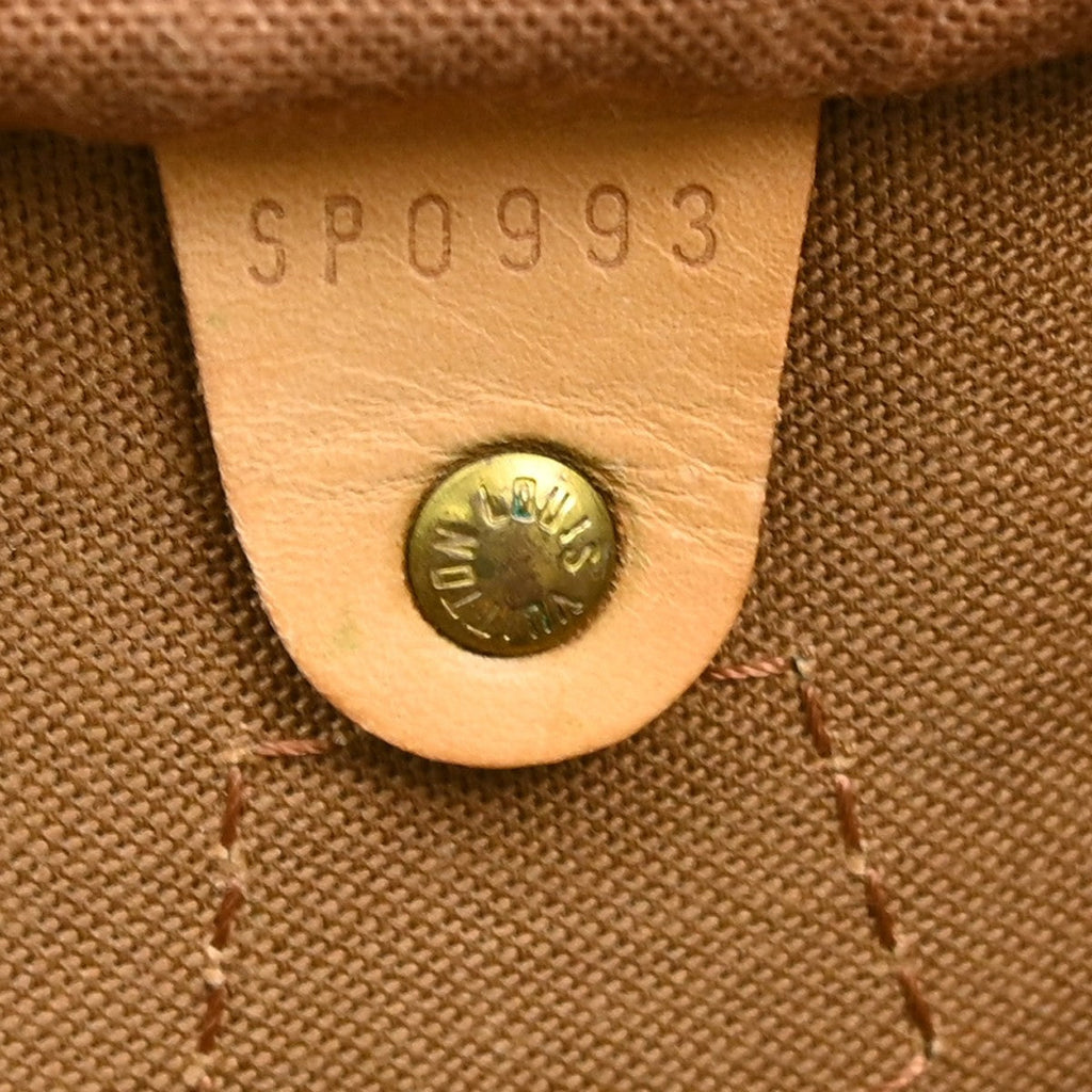 Louis Vuitton Speedy Handbag Monogram Canvas Brown Canvas Handbag ( )