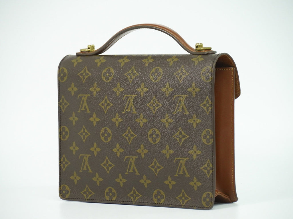 Louis Vuitton Monceau Handbag Monogram Canvas Brown Canvas Handbag (Authentic  )