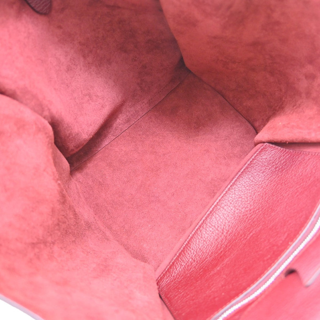 Celine Big Bag Grained Calfskin Burgundy Leather Handbag ( )